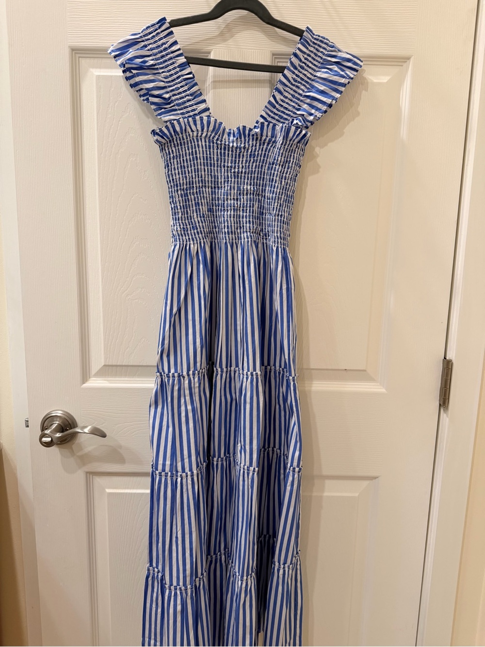 NWOT - Quince 100% Cotton Poplin Smocked Midi Dress - Picture 5 of 5